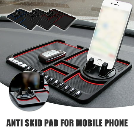 Werulen 3Pcs Car Dashboard Anti-Slip Pad Non-Slip Phone Holder Keychain Organizer Glasses Stand Universal Car Accessories for Cell Phone Mount Dashboard Organizer