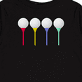 thumbnail image 4 of Inktastic Rainbow Golf Tees Boys or Girls Long Sleeve Toddler T-Shirt, 4 of 5