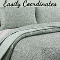thumbnail image 6 of Cozy Line Ombre Leaf Sage Forest Green Medallion Reversible Quilt Bedding Set (Green Medallion, King - 3 Piece), 6 of 7