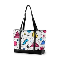 FORMRS Laptop Tote Bag for Women with 15.6" Computer Compartments Handbag, Red Retro Pattern