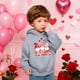 thumbnail image 5 of Sudadera con capucha y estampado de corazón de San Valentín, sudadera de manga larga para niños y niñas, chaqueta para niñas de talla mediana y grande., 5 of 7