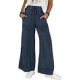 thumbnail image 2 of Stralyhd Wide Leg Womens Sweatpants Baggy Casual Travel Joggers Elastic Sweat Jogger Pants High Waist 2026 Y2k Outfits with Pockets Black L, 2 of 6