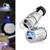 Kaacd Mini 60x Microscope Magnifying with LED UV Light Pocket Jewelry Magnifier Jeweler Loupe