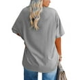 thumbnail image 2 of Sherrylily Women Plus Size V Neck T Shirts Half Sleeve Tees Loose Fit Tunic Casual Tops XL-5XL, 2 of 3