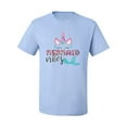 thumbnail image 2 of Wild Bobby, Cute Unicorn Mermaid Vibes Children Girl Birthday, Streetwear, Men's Graphic Tees, Light Blue, Small, 2 of 3