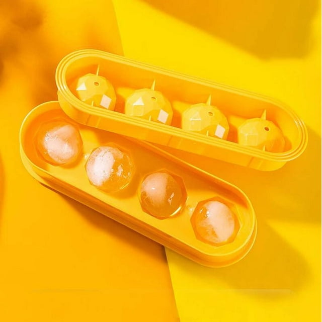 Fiudx Máquina de Hielo Esférica de Verano, Bolas de Hielo Rápidas, Plástico Apto para Uso Alimentario, Herramienta para Postres, Entretenimiento para Fiestas En Casa, 4 Rejillas de 5 Cm, Azul, Verde,