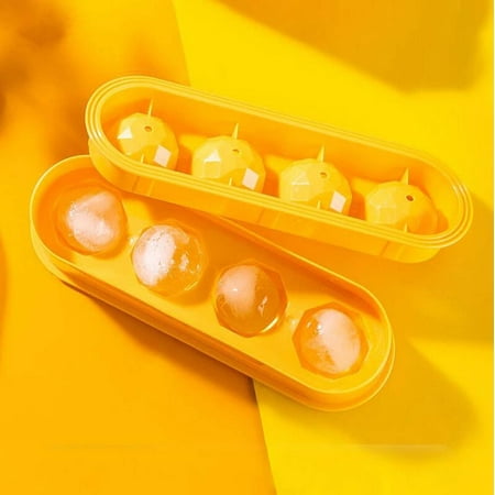 

Tepsmf Ice Cube Tray Summer New Four-Cell Cool Frozen Spherical Mold Household Spherical Ice Box Kitchen Island