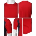 thumbnail image 5 of H2H Mens Cool Dry Compression Short Sleeve T-Shirts RED US 2XL/Asia 3XL (CMTTS266), 5 of 6