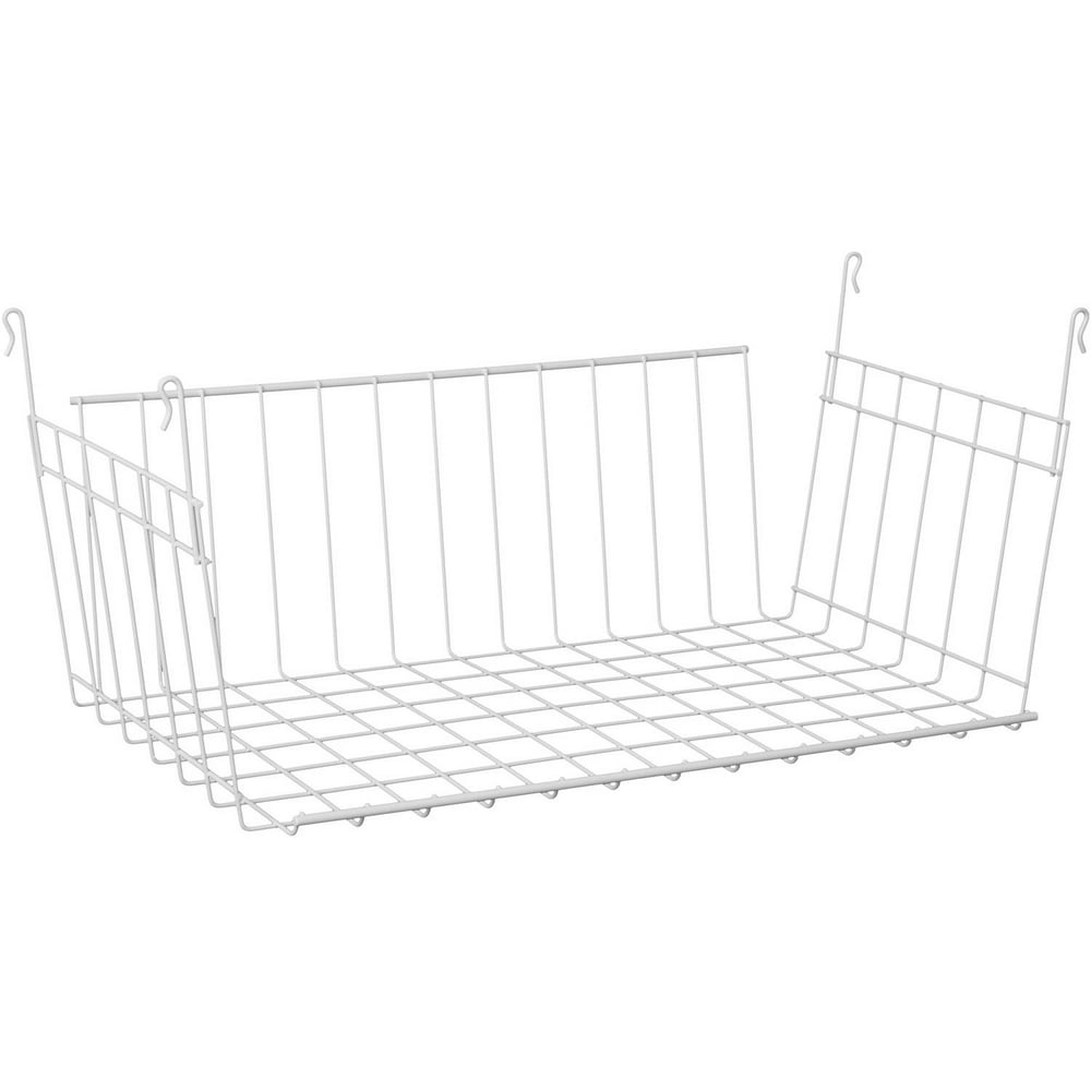 Closetmaid MultiPurpose Hanging Wire Shelf Basket, White, Closet