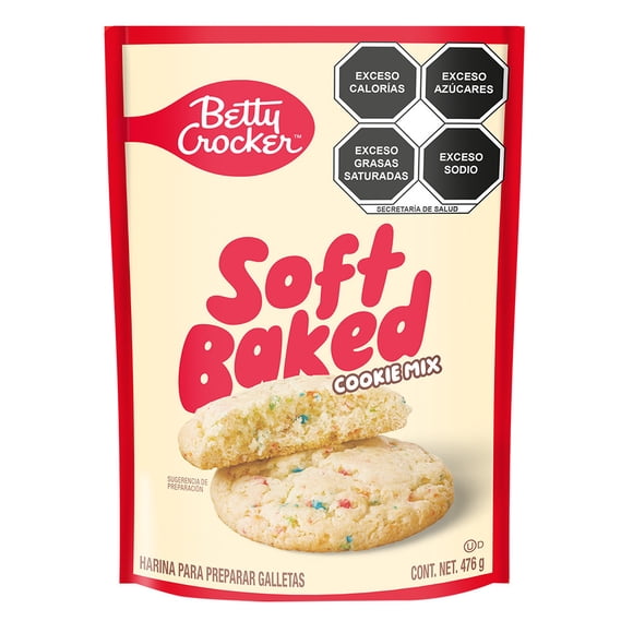 Betty Crocker Harina para Preparar Galletas Soft Baked Birthday Cake 476g