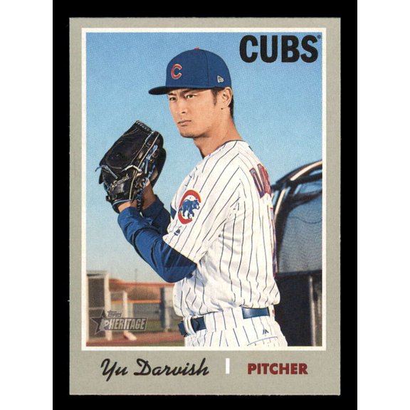 Collectible 2019 Topps Heritage #240 Yu Darvish Chicago Cubs MLB Baseball Trading Card