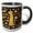 Black/White, variant on 3drose, Funny Cute Yellow Lab Dog and Circle Pattern Abstract Art, 11oz Magic Transforming Mug