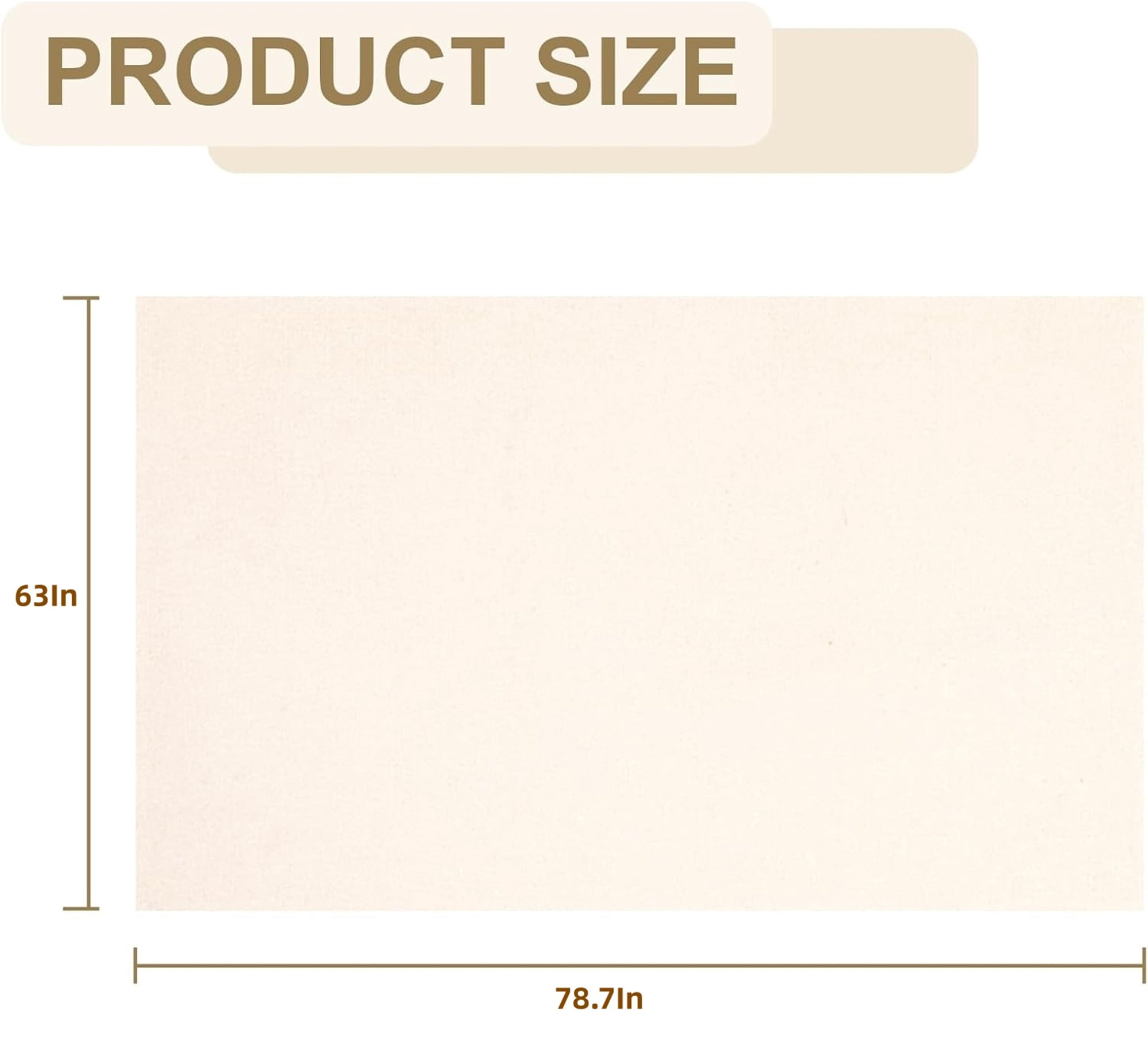 Unbleached Muslin Cloth 78.7x63In Natural Cotton Fabric for Sewing Premium Fabrics Material for Sewing Quilting Embroidery Craft Projects 1pack