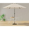 thumbnail image 3 of Contemporary Home Living Foldable Outdoor Patio Table with Umbrella Hole - 30" - White, 3 of 5