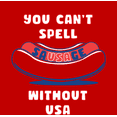 thumbnail image 2 of You Can't Spell Sausage Without USA Adult Short Sleeve Tee-XL-Red, 2 of 3