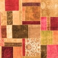 thumbnail image 1 of Ahgly Company Indoor Square Patchwork Orange Transitional Area Rugs, 7' Square, 1 of 1