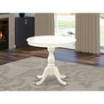 thumbnail image 2 of East West Furniture Antique Wood Dining Table with Pedestal Legs in White, 2 of 2