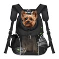 thumbnail image 1 of Mochila transportadora para mascotas WOYYHO, malla ventilada, talla L, negra, 1 of 5