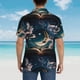 thumbnail image 4 of Balery Artistic Starry Sky Moon Book Camisas hawaianas de manga corta para hombre, camisas playeras de corte holgado, camisas de vacaciones con botones,3X-Large, 4 of 7