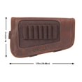 thumbnail image 2 of Allen Company New Castle Leather Buttstock Shell Holder Rifle Ammo Carrier, Holds 7 Cartridges, Brown, 2 of 10