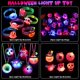 thumbnail image 2 of Halloween Party Favors Juguetes para niños 24 piezas Halloween LED Light Up Ring Collares Pulseras Broche - Halloween Light Up Toys Glow in the Dark Party Supplies Adepaton XMWJ084, 2 of 6