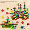 thumbnail image 2 of Bloques de construcción para jardín de ensamblaje de mundo cambiante para niños, juguetes de ensamblaje de arreglos florales de inteligencia DIY, 2 of 4