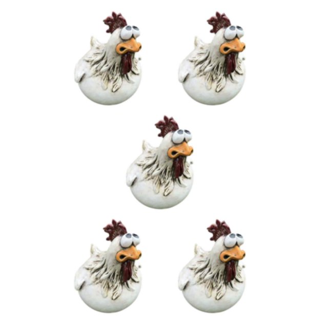 Maytalsory Charming Farm Yard Art Sculptures Sturdy Resin Craft For Garden Decor With Endless Fun Chicken A 5Set
