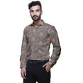 thumbnail image 4 of BESTMAN Printed MensÂ&nbsp;ShirtsÂ&nbsp;Long Sleeve Button Down Cotton CasualÂ&nbsp;Shirt, 4 of 5