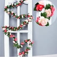 thumbnail image 3 of Cheapark 98-Foot Artificial Rose Arch Vines Wreath - Realistic Silk Flower Garland, Flexible Design for Flower Wall Backdrops Weddings Garden Tea Parties, Romantic Valentine's Day Decor, 3 of 6