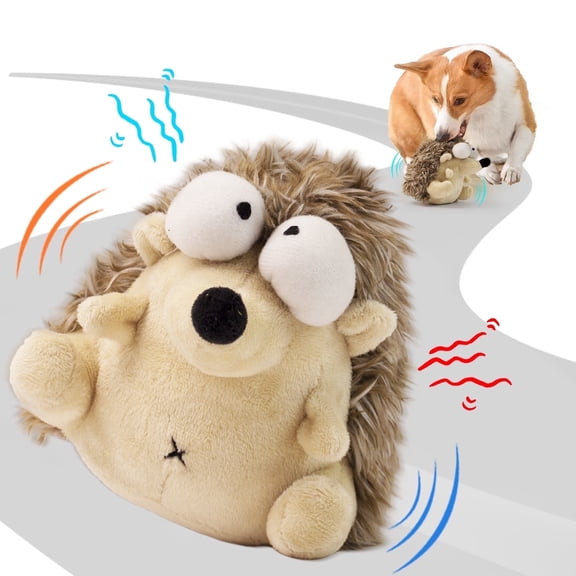 Rechargeable Interactive Dog Toy Motion Activated Vibrating Bouncing Jump Ball Bit Resistant Squeaky Wiggle Plush Toy