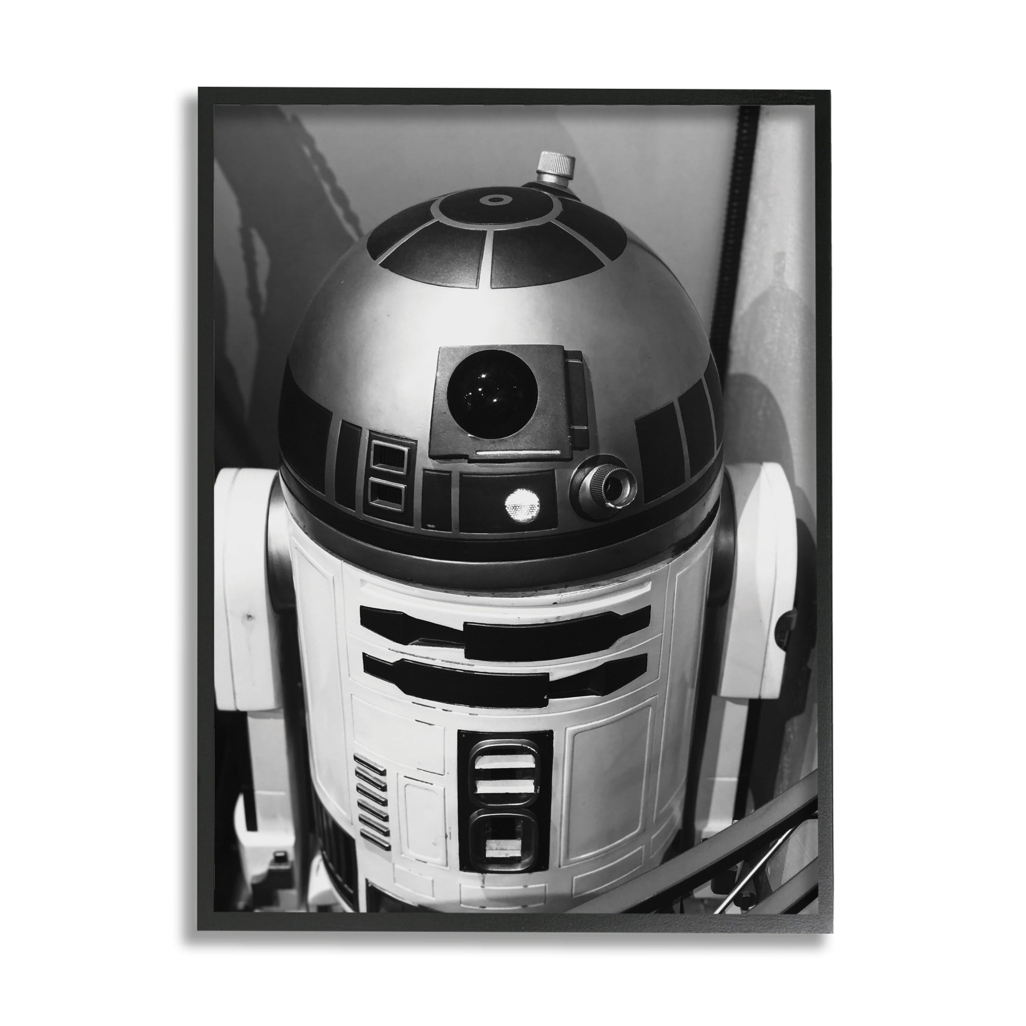 Science Fiction Robot Icon Black and White 16 in x 20 in Framed Photography Art Print, by Stupell Home Décor