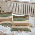 thumbnail image 5 of Retro Outdoor Pillow Covers Pack of 2 Brown Green Stripe Antique Wood Background Waterproof Throw Pillow Covers Decorative Cushion Cases for Patio Garden Tent Balcony Couch 18x18 inch, 5 of 8