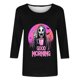 thumbnail image 4 of Heisall Womens Hoodies Halloween Print Round Neck 3/4 Sleeve Loose Fit Tshirts 2025 New Arrival Fashion Tops, 4 of 5