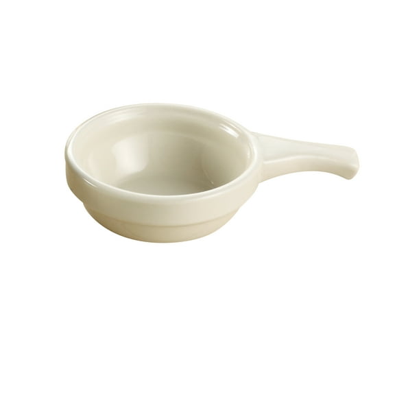 Yanco DFHC-10 Accessories, Chinaware 4 3/4"X1 3/4"H HANDLED CASSEROLE AMERICAN WHITE 10 OZ, White, Dishwasher Safe, Microwave Safe, Oven Safe, Pack of 36