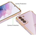 thumbnail image 2 of for Samsung Galaxy S21 Plus 5G Case,Cute Plating Edge Love Hearts Pattern with Camera Lens Protection Phone Cover for Girls Women,Purple, 2 of 14