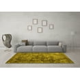 thumbnail image 3 of Ahgly Company Indoor Rectangle Abstract Yellow Contemporary Area Rugs, 3' x 5', 3 of 4