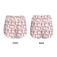 thumbnail image 3 of Fuzoiu Cartoon Sheep Print Women's Athletic Shorts, Double-Layer Running Shorts with Pocket,Women's Workout Shorts for Yoga, Gym, and Workouts-X-Large, 3 of 7