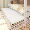thumbnail image 2 of Max & Lily Solid Wood Modern Farmhouse Twin over Twin Bunk Bed with Trundle, White Wash, 2 of 7