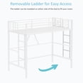 thumbnail image 3 of VECELO - Cama Tipo Loft de tamaño Individual con escaleras, Escalera extraíble y barandilla Alta, Ma, 3 of 7
