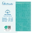 thumbnail image 2 of Cotton Paradise 100% Cotton 6 Piece Towel Set, Soft Absorbent Quick Dry Towels for Bathroom, Turquoise, 2 of 8
