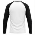 thumbnail image 3 of Daiosportswear Men's Raglan Sleeve Baseball T Shirt Casual Contrast Color Athletic Tee Tops White L, 3 of 4