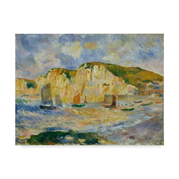 Trademark Fine Art 'Sea And Cliffs' Canvas Art by Pierre Auguste Renoir
