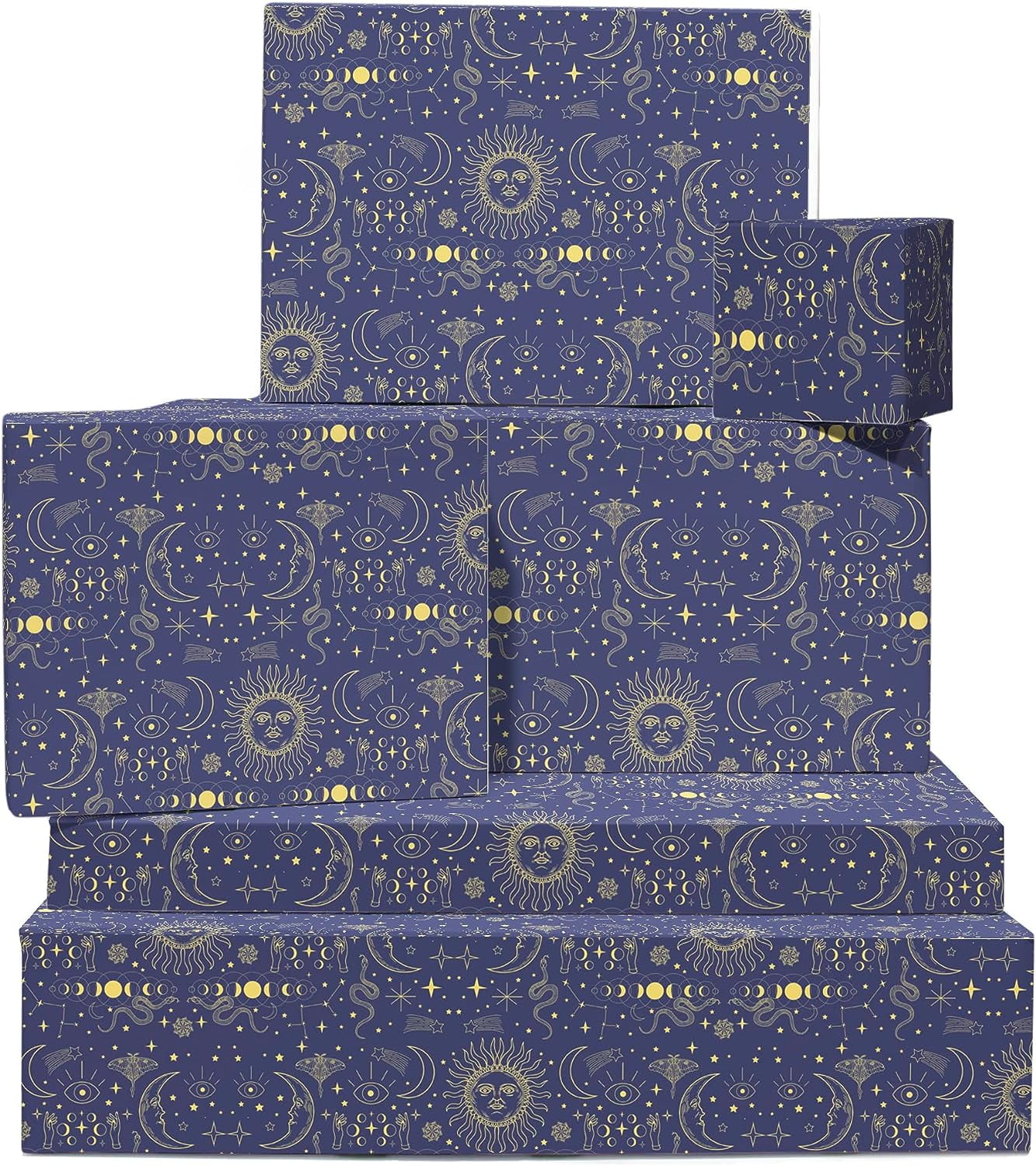 Star Tissue Paper,20sheets 50x35cm Christmas Tissue For Wrapping Gifts,Black Gold Star Wrapping Paper For Wedding Birthday Gift Wrapping