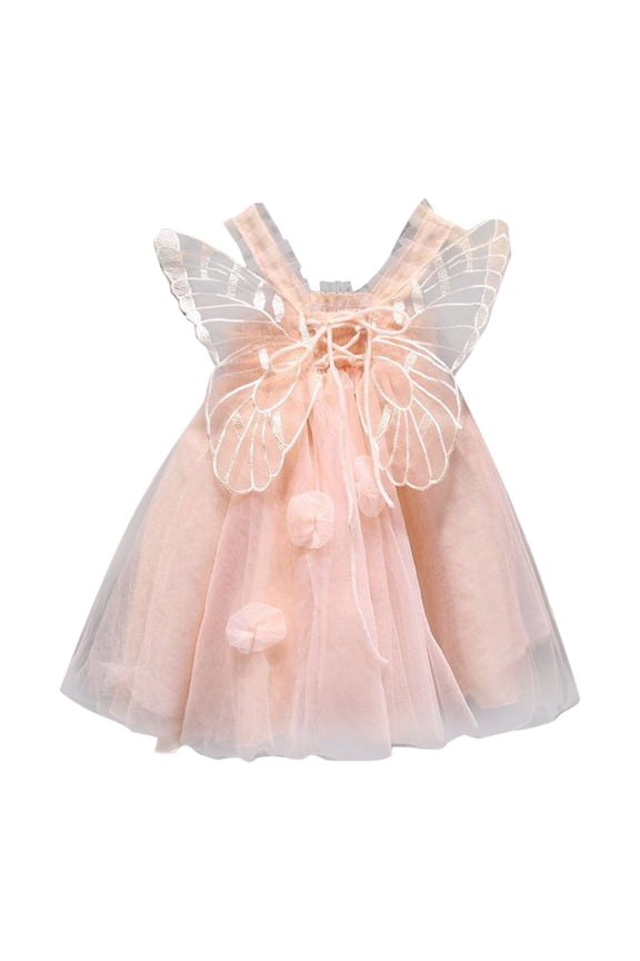 Little Girls Dresses Fly Sleeve Butterfly Tulle Lace Dress Dance Party Princess Dresses Clothes Pageant Dresses For Girls,Size 4 Years5 Years