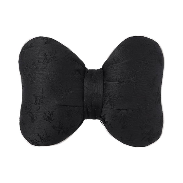 Elegante cojín decorativo de nudo de satén con relleno suave, adecuado para sofá, cama, Negro