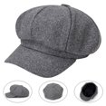 thumbnail image 5 of Wide Brim Sunscreen Beret Hat Skin-touch Retro Octagonal Painter Woolen Hat For Fall Winter, 5 of 5