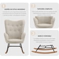 thumbnail image 3 of Sillón Individual Silla Reclinable, Beige FurnitureR Moderno, 3 of 9