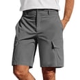 thumbnail image 4 of FRSASU Short Cargo de Randonnée pour Homme Léger à Séchage Rapide Décontracté de Golf Travail Pêche avec Poches à Glissière Gris Foncé, 4 of 7