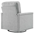 thumbnail image 4 of Modway Ashton Upholstered Fabric Swivel Chair in Light Gray, 4 of 7