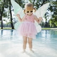 thumbnail image 2 of 3 piezas de disfraz de hada princesa de Halloween para niñas con alas de mariposa, varita de corona, disfraz de ángel, juego de rol, accesorios de cosplay, regalos para niños, 2 of 5